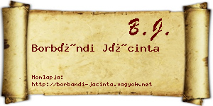 Borbándi Jácinta névjegykártya